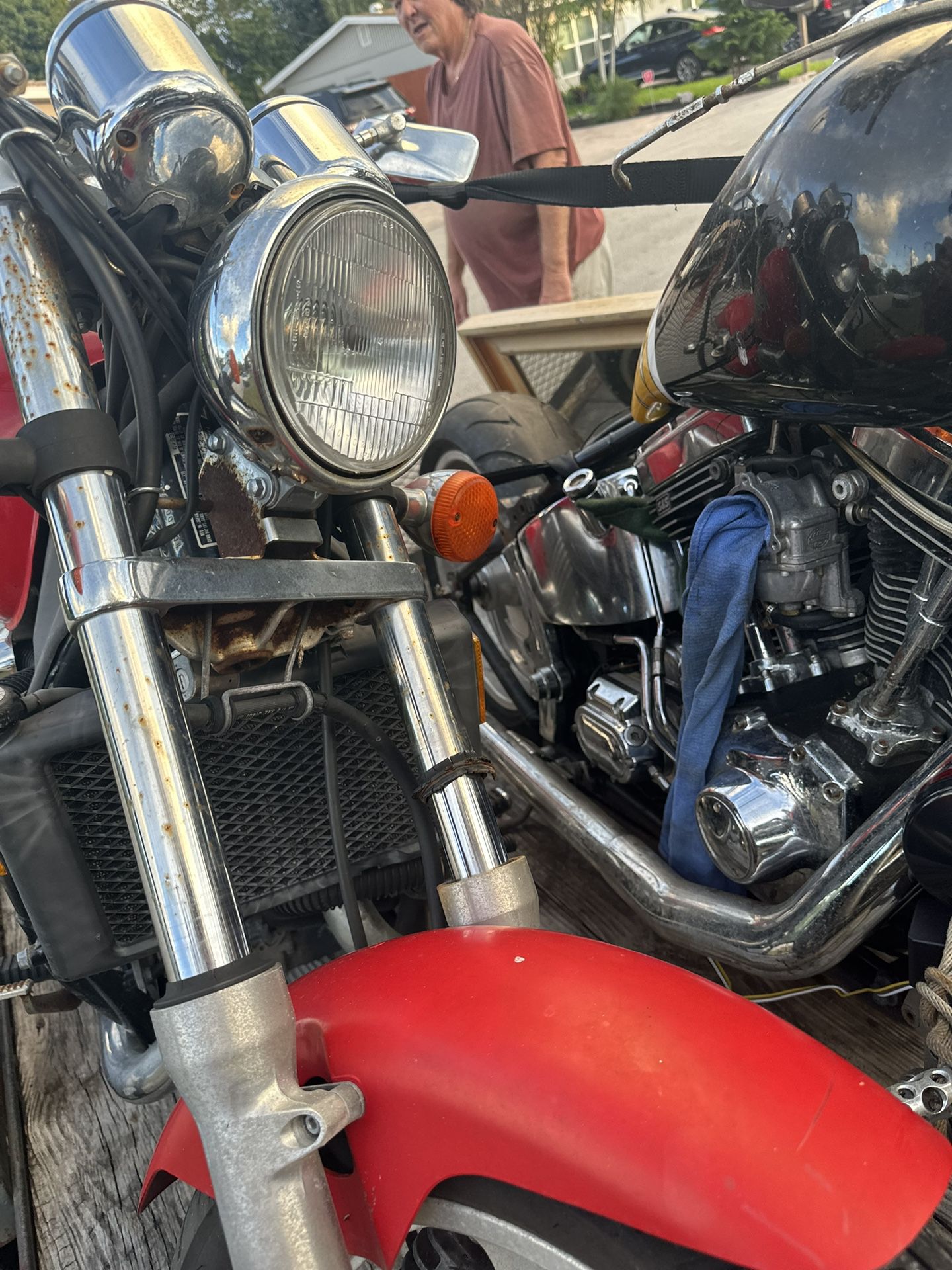 96-03 Honda Magna 750 Forks Front End Suspension & Triple Trees - Parting Out VF750 VF