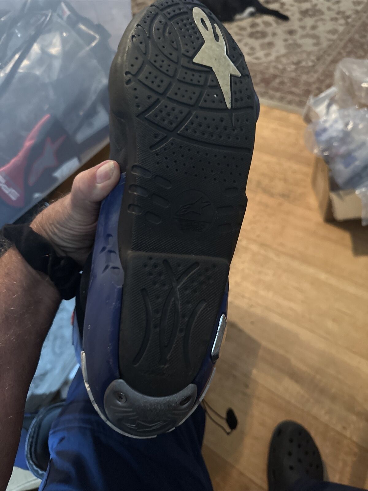 SOLD Alpinestars Leather Motorcycle Racing Boots Men's Size 12 Euro Size 47