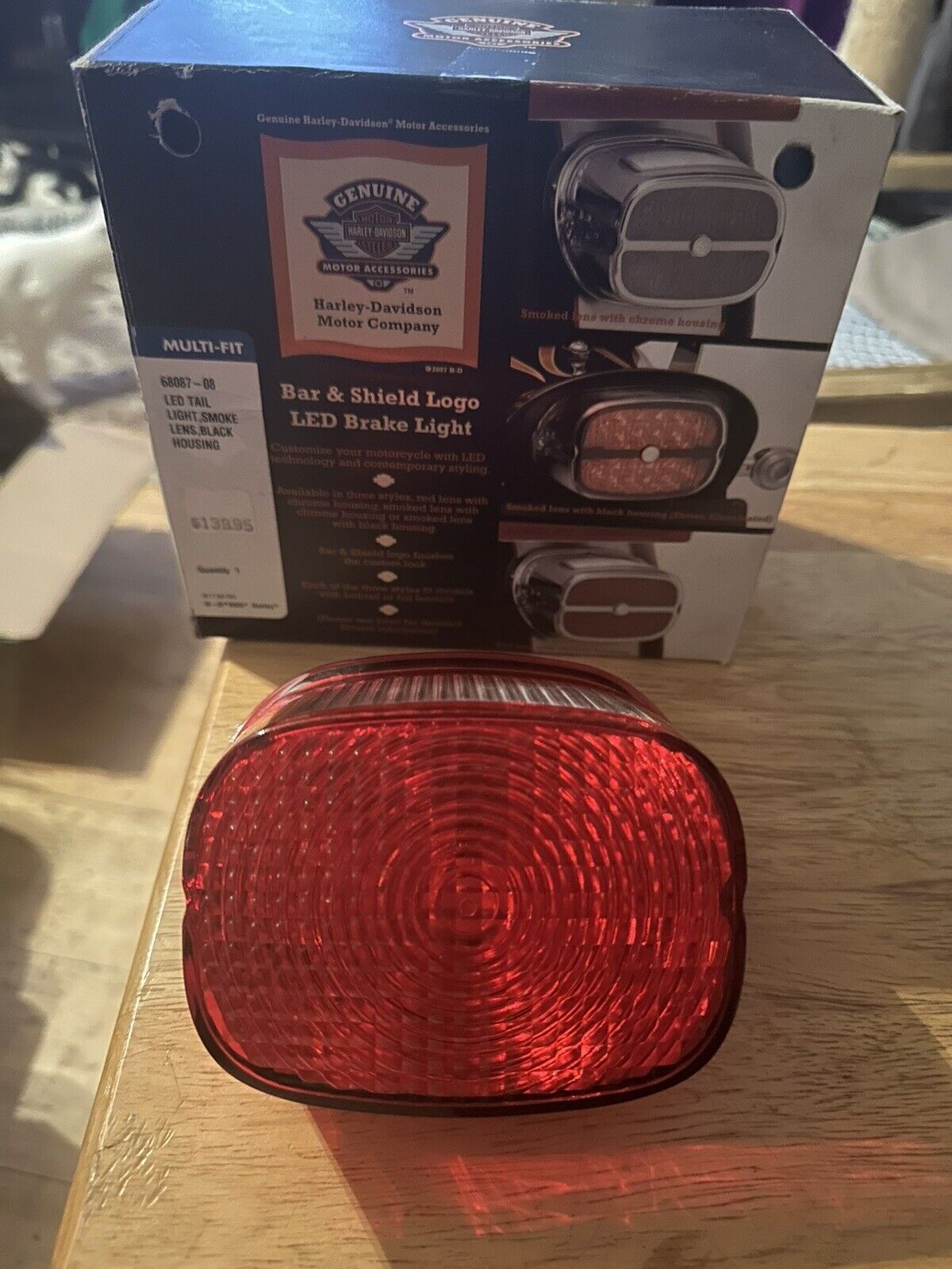 Harley-Davidson Motorcycle Tail Brake Light Assembly 68087-08 Led Smoke? Lens Harley Davidson