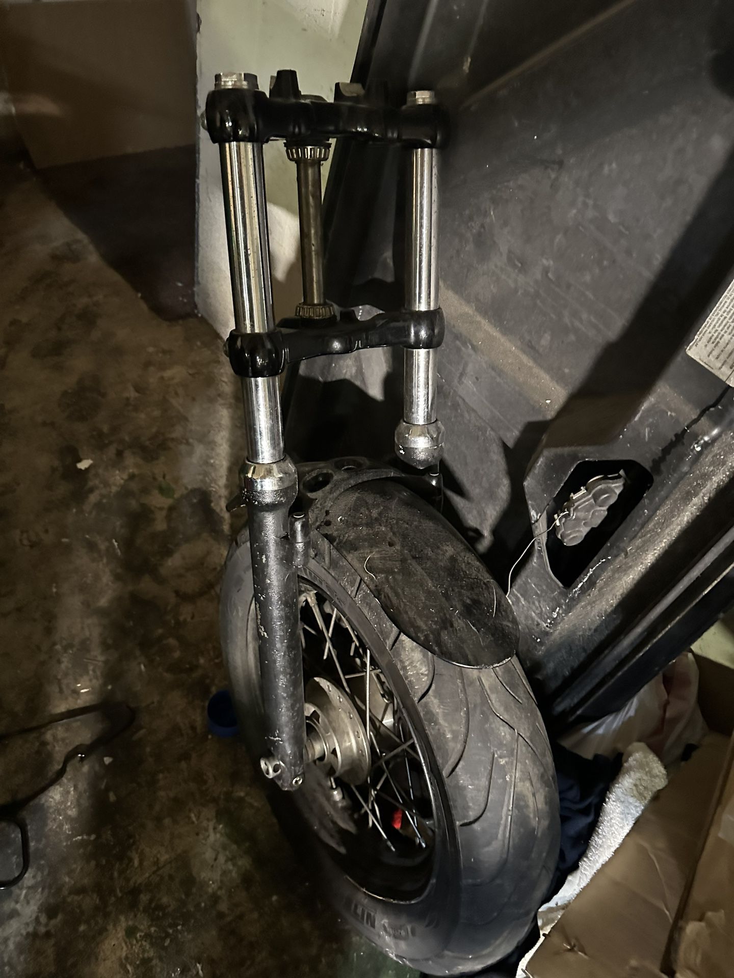 SOLD SOLD Harley-Davidson Sportster 48 Forks Suspension and Spoke Front Rim Wheel Fender Harley Davidson