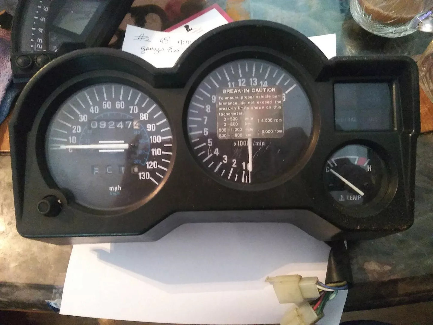 88-07 KAWASAKI NINJA 250R SPEEDO TACH GAUGES CLUSTER SPEEDOMETER 9247 miles