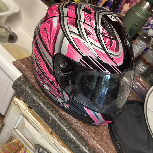 Pink Large Full Face X4 Motorcycle Helmet