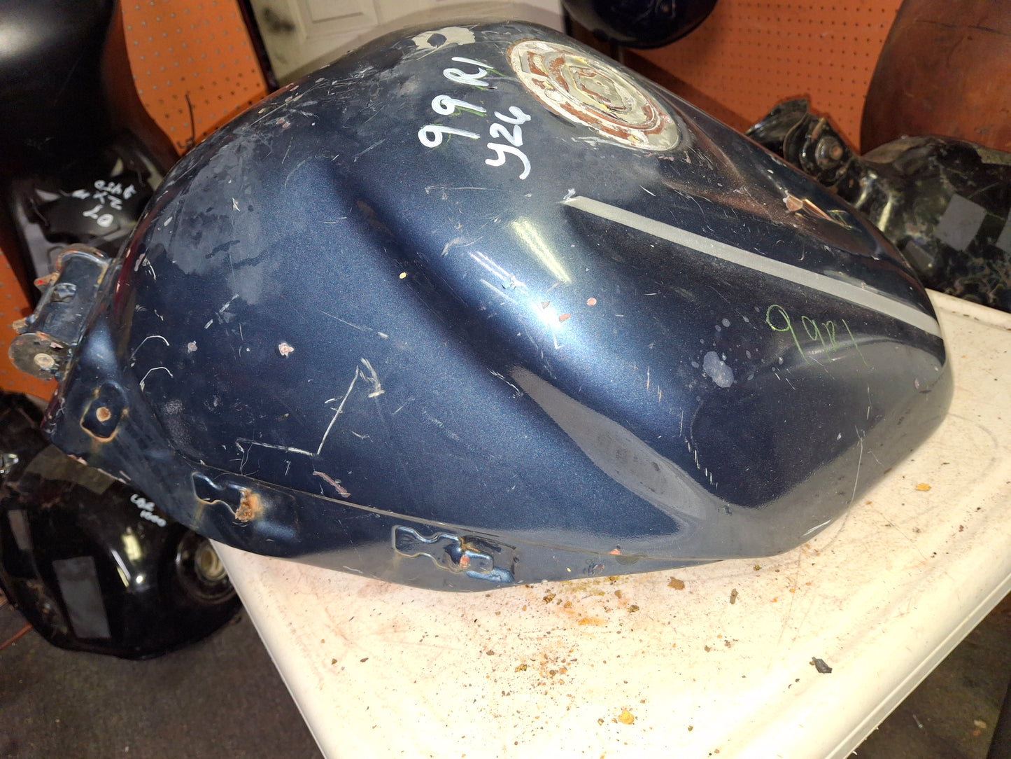 SOLD SOLD 02 03 Yamaha R1 Gas Tank Fuel Petrol Cell YZF R1 5PW-Y2410-30-01