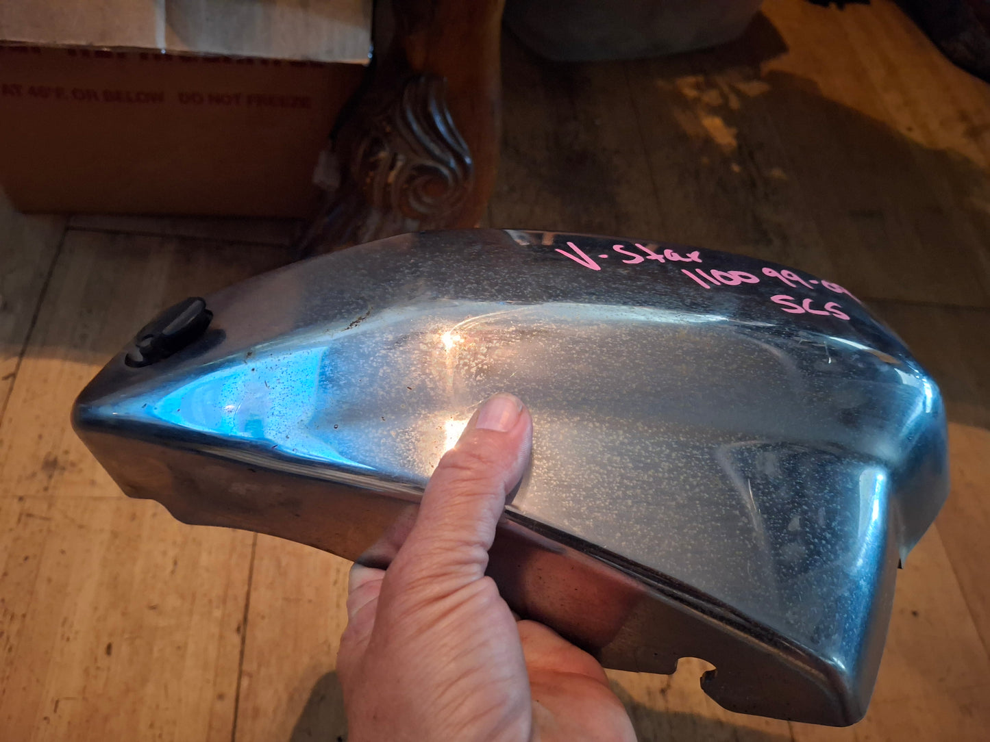 99-09 Yamaha V-Star 1100 VStar Left Side Cover XVS1100 XVS - Chrome