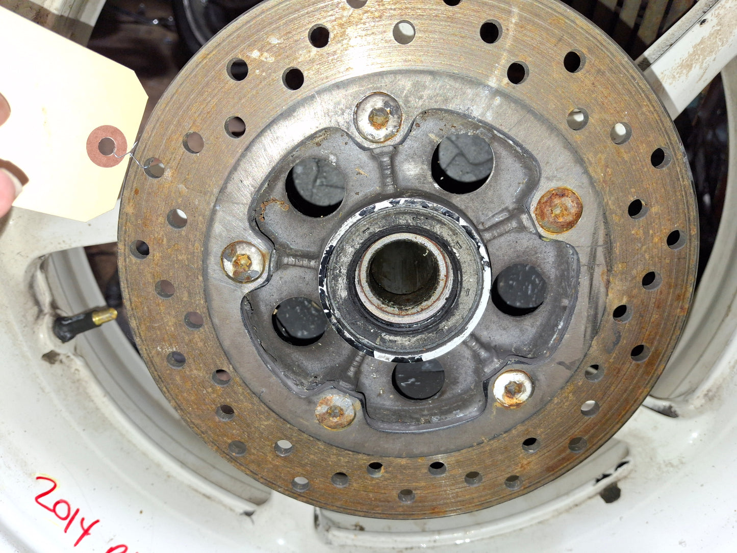 09-14 Yamaha R1 Rear Rim Back Wheel Rotor and Vortex Sprocket YZF 1000