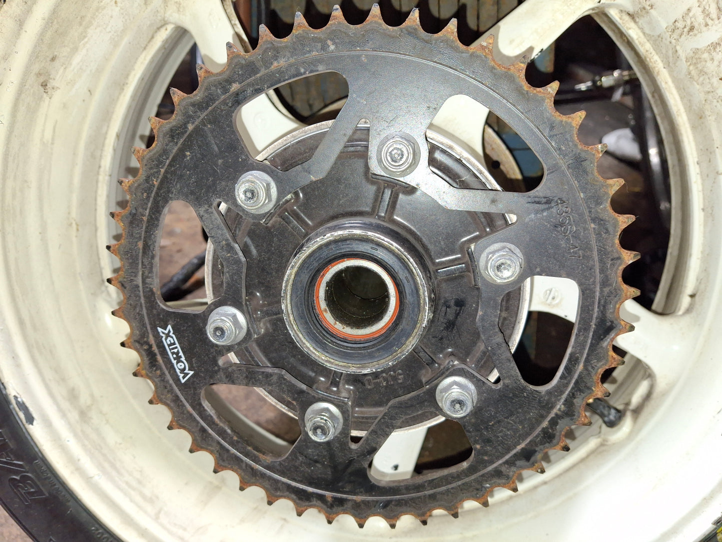 09-14 Yamaha R1 Rear Rim Back Wheel Rotor and Vortex Sprocket YZF 1000