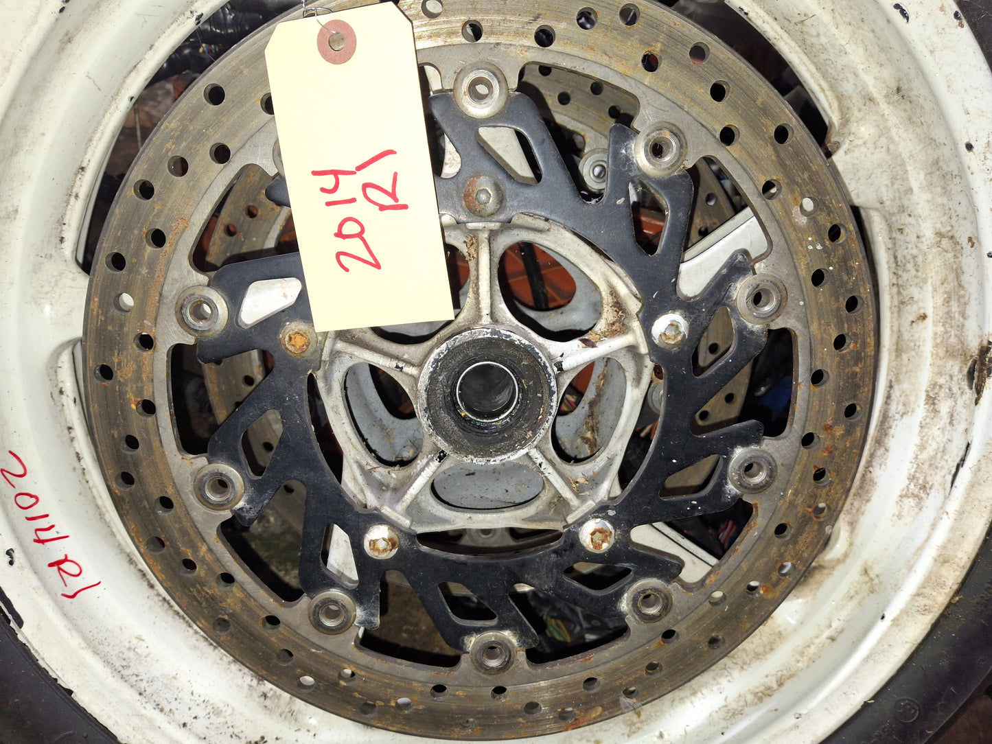 09-14 Yamaha R1 Front Rim Wheel Rotors Rotor YZF 1000