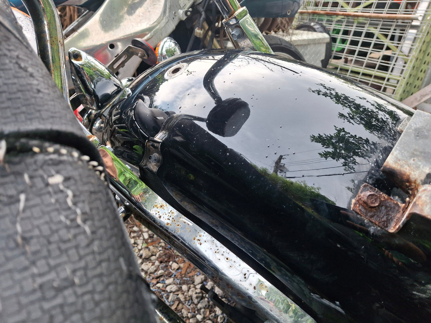 02 Yamaha Roadstar 1600 Rear Fender Road Star XV1600 OEM XV 1600
