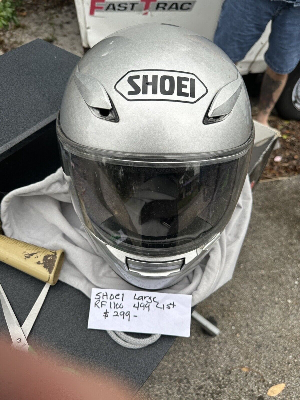 SOLD SOLD Shoei RF1100 Full Face Motorcycle Helmet Large Silver