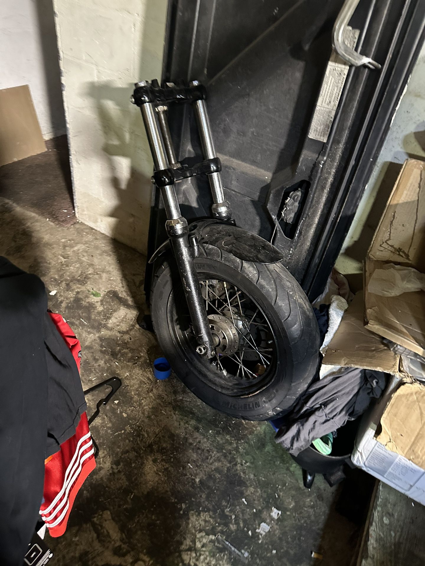 SOLD SOLD Harley-Davidson Sportster 48 Forks Suspension and Spoke Front Rim Wheel Fender Harley Davidson