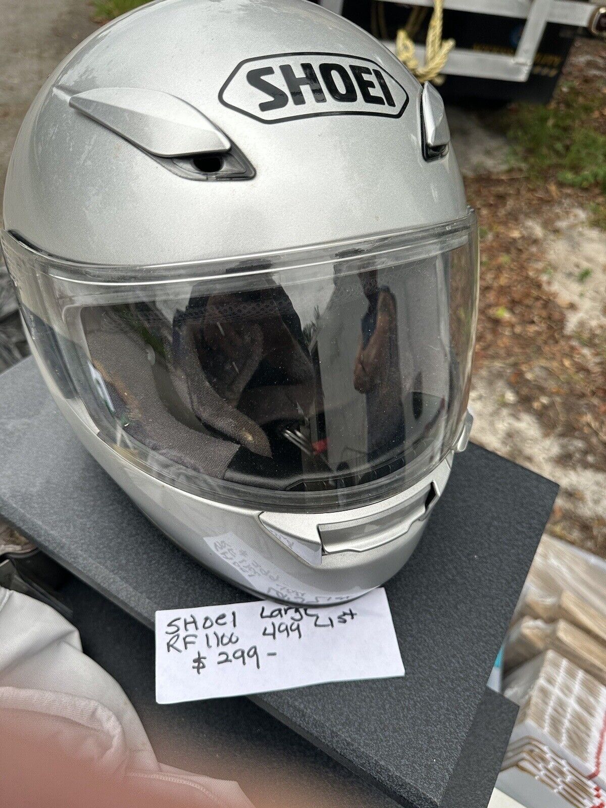 SOLD SOLD Shoei RF1100 Full Face Motorcycle Helmet Large Silver
