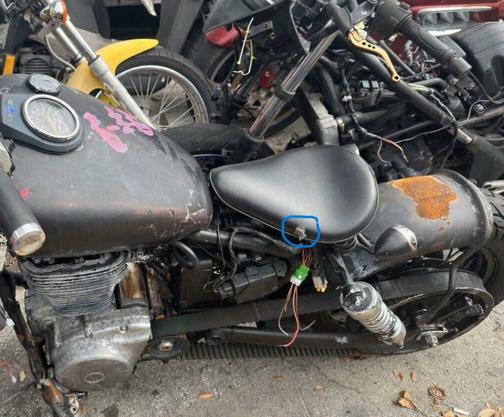 Suzuki Savage 650 LS650 Front Driver Rider Solo Seat Cushion - Torn