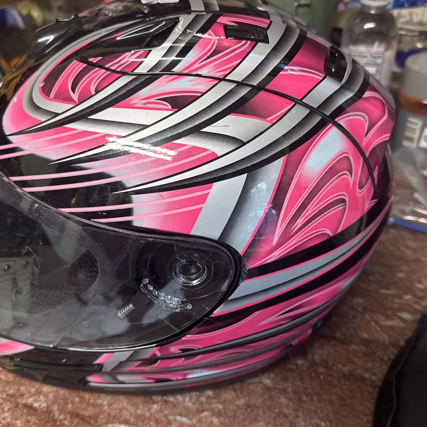 Pink Large Full Face X4 Motorcycle Helmet