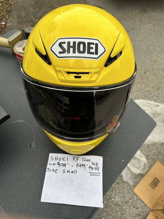 Shoei RF1200 Full Face motorcycle Helmet Small Yellow New