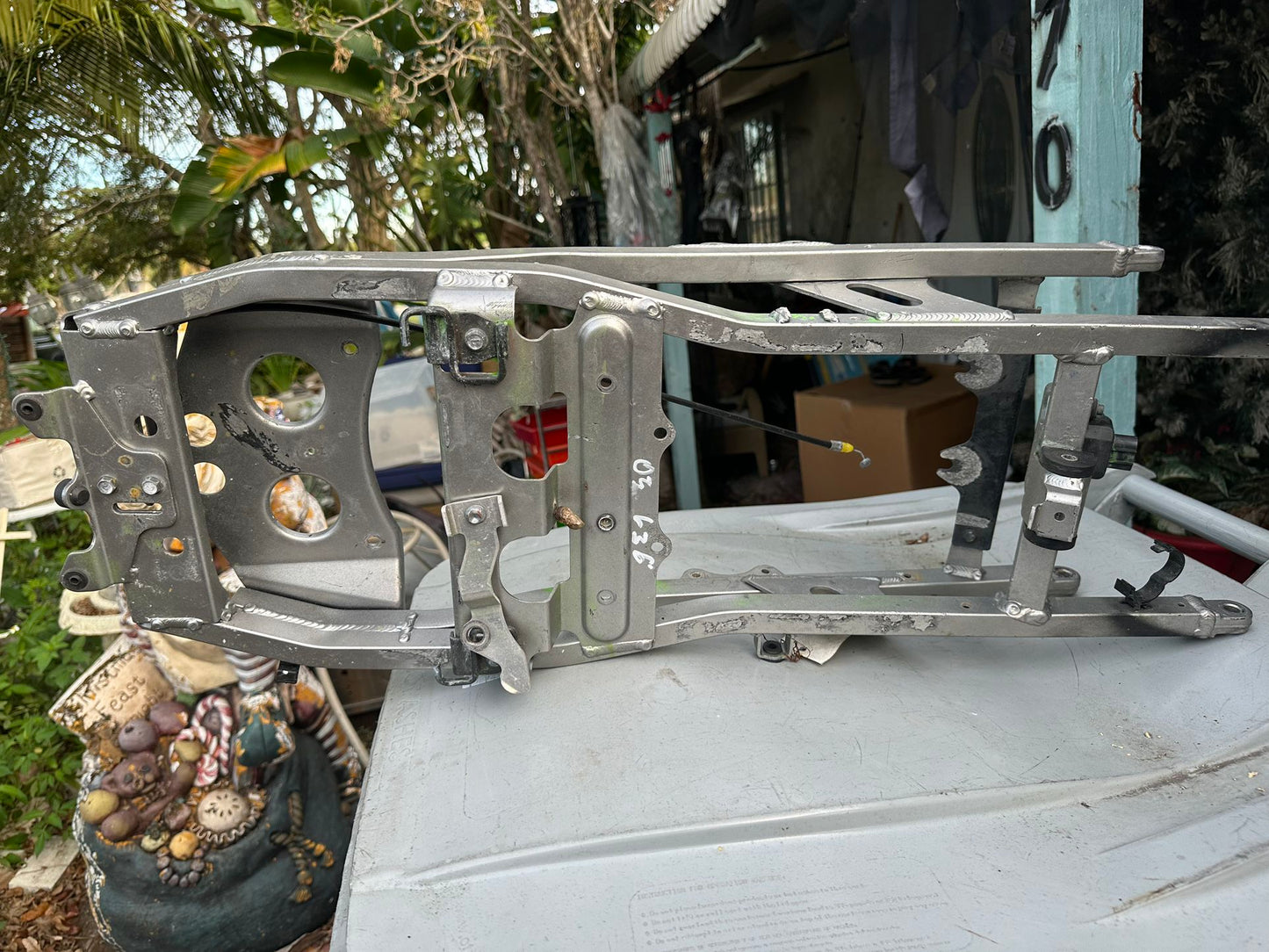 03 04 Kawasaki 636 Subframe ZX-6R ZX6R ZX636 Rear Back Seat Frame