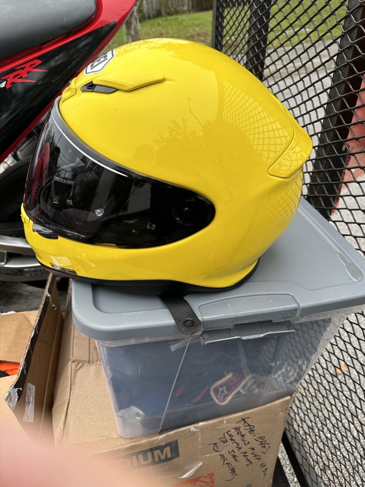 SOLD Shoei RF1200 Full Face motorcycle Helmet Small Yellow New