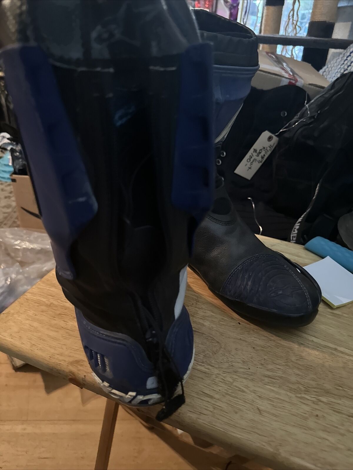 SOLD Alpinestars Leather Motorcycle Racing Boots Men's Size 12 Euro Size 47
