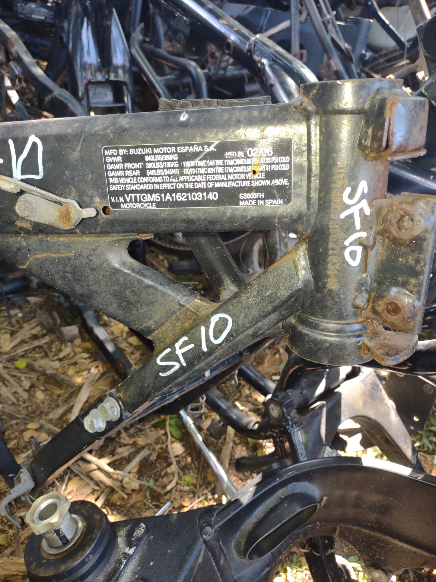 06 Suzuki GS500 GS 500 Main Frame Chassis EZ Reg