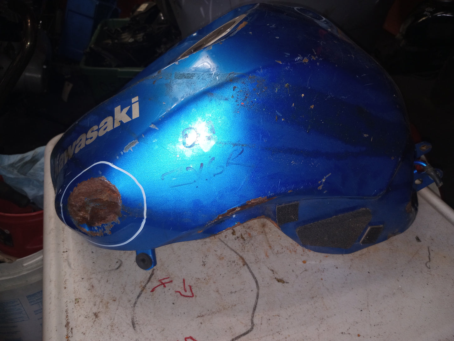 09-12 Kawasaki ZX-6R ZX-6 Gas Tank Fuel Petrol Cell ZX6 - Free Shipping