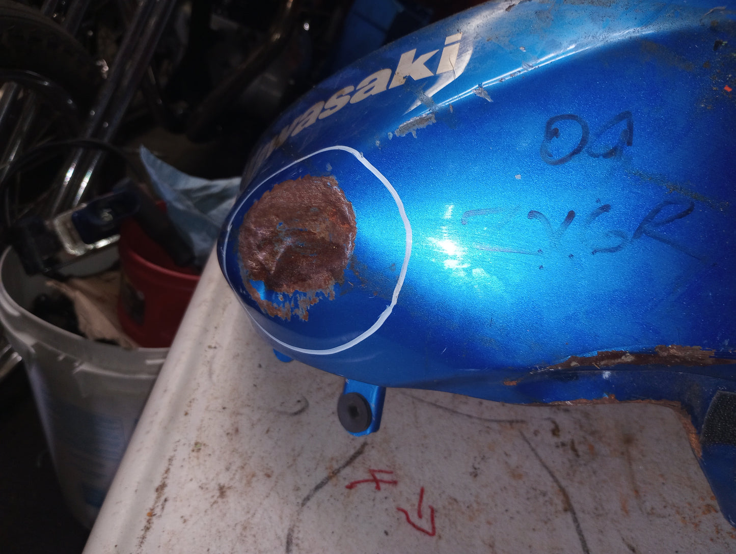 09-12 Kawasaki ZX-6R ZX-6 Gas Tank Fuel Petrol Cell ZX6 - Free Shipping