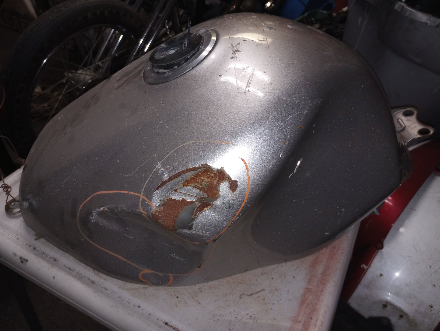 98-99 Kawasaki ZX-9 ZX9 Gas Tank Fuel Petrol Cell Ninja OEM Free Shipping ZX-9R