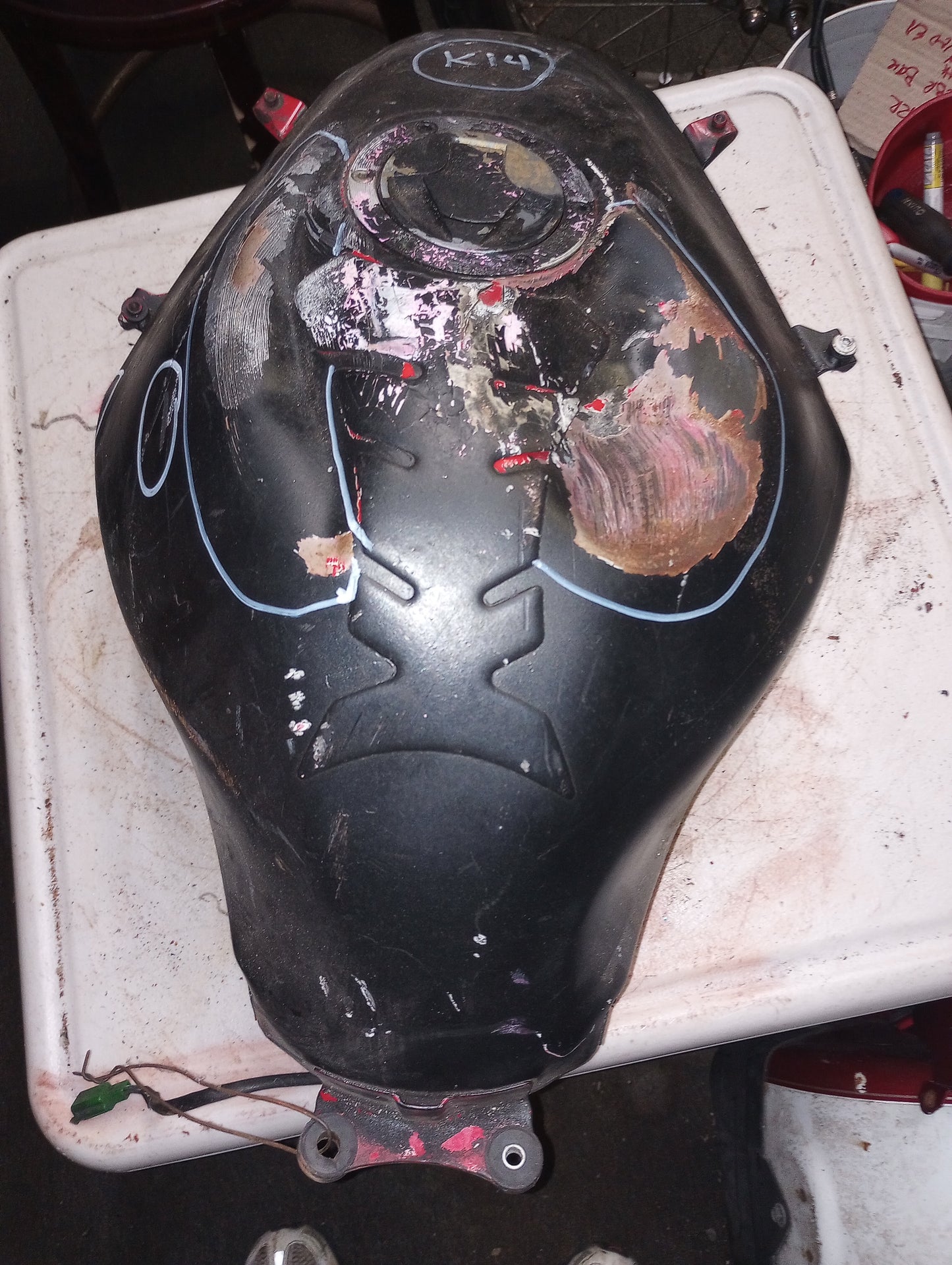 08-12 Kawasaki EX250 EX250 Ninja 250 Gas Tank Fuel Petrol Cell OEM
