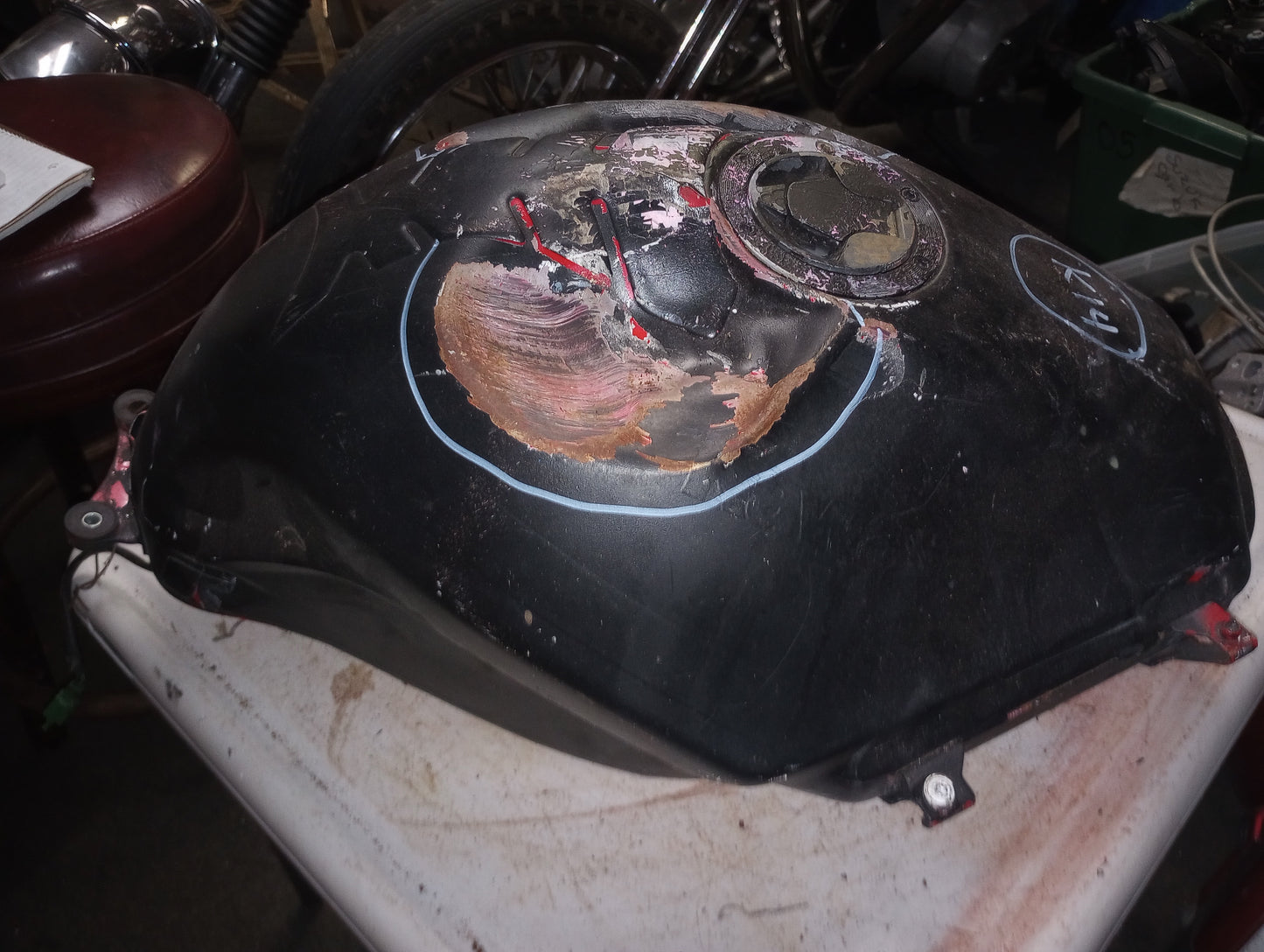 08-12 Kawasaki EX250 EX250 Ninja 250 Gas Tank Fuel Petrol Cell OEM