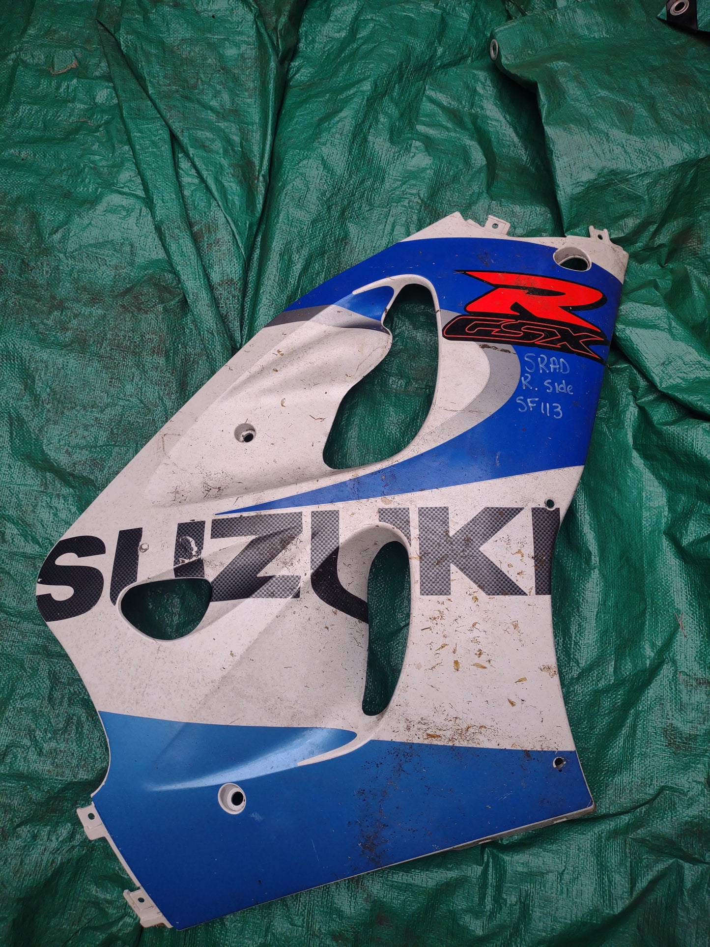 Suzuki GSXR 750 96-99 GSXR 600 97-00 Right Side Mid Lower Fairing Cowl Plastic SRAD