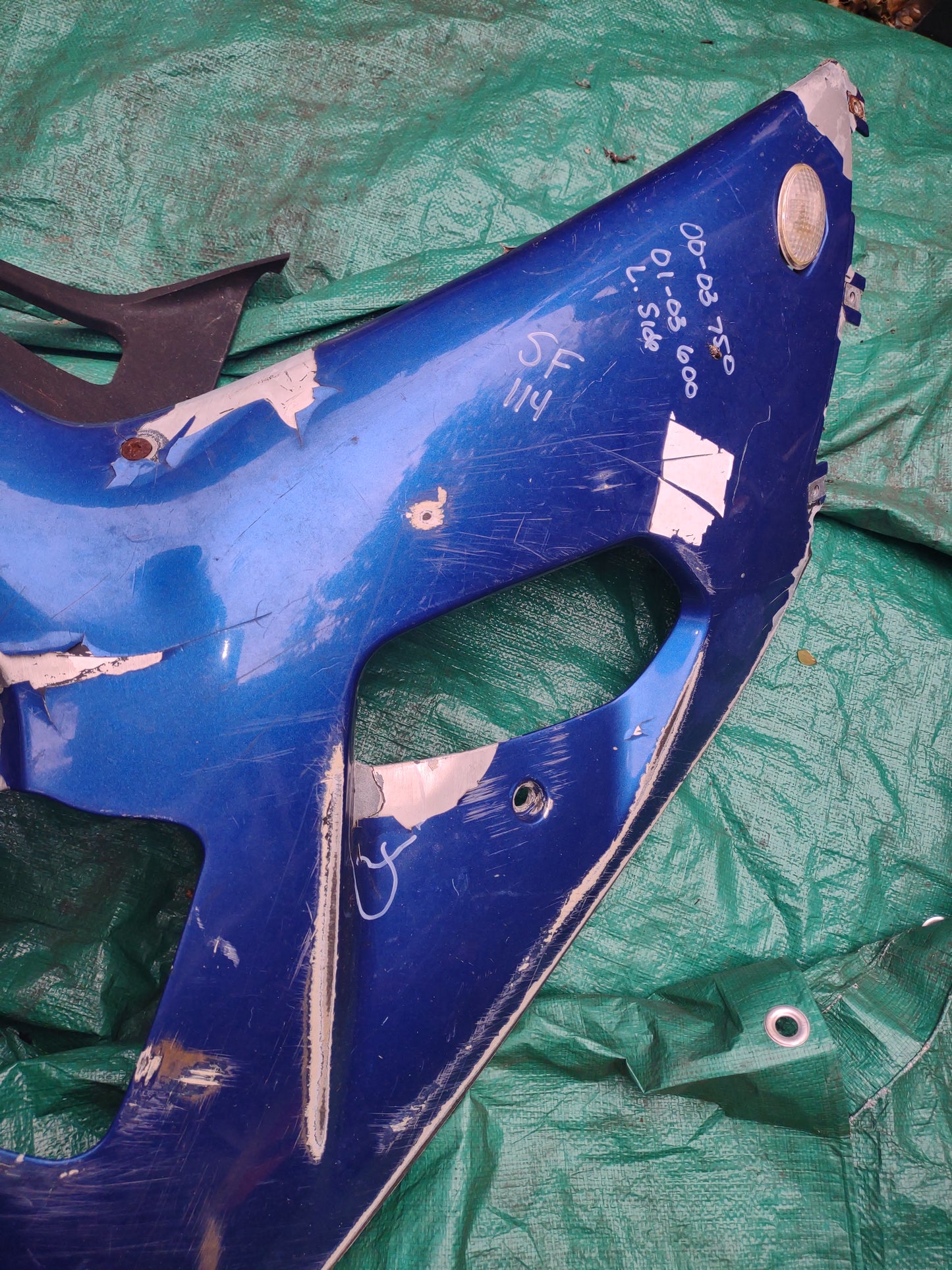 Suzuki GSXR 750 00-03 GSXR 600 01-03 Left Side Mid Fairing Cowl Plastic GSXR600 GSXR750