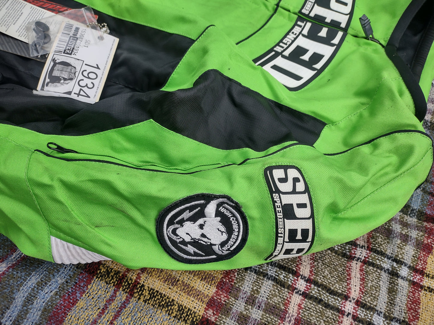 Speed & Strength Top Dead Center Motorcycle Jacket Padded Small with Tags