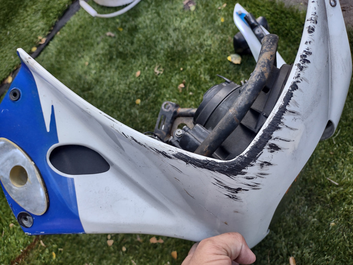 96 Suzuki GSXR 1100 Upper Fairing Front Cowl Plastic GSXR1100 Fairing Only