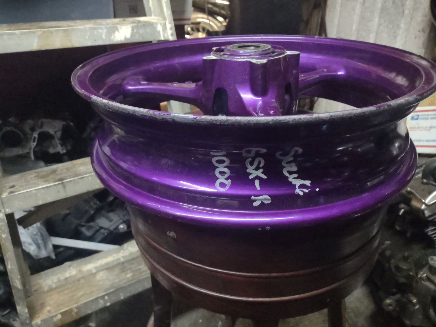 08 Suzuki GSXR1000 GSXR 1000 Front and Rear Wheels Wheel Rims Rim purple