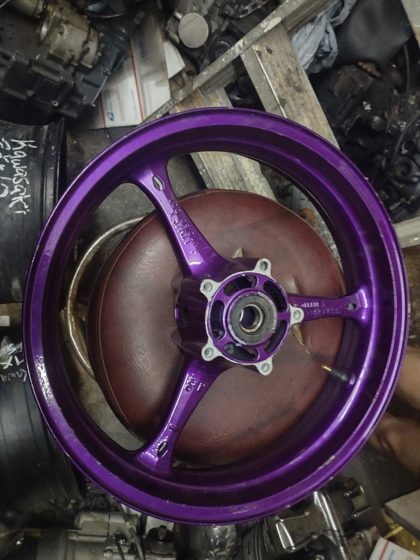 08 Suzuki GSXR1000 GSXR 1000 Front and Rear Wheels Wheel Rims Rim purple
