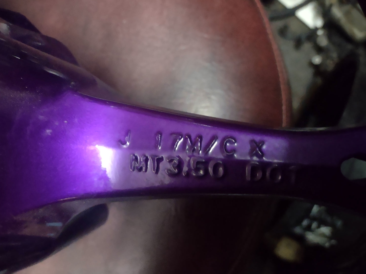 08 Suzuki GSXR1000 GSXR 1000 Front and Rear Wheels Wheel Rims Rim purple