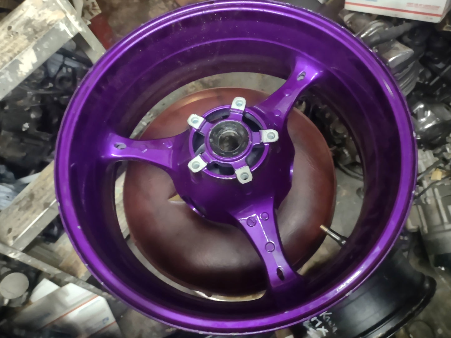 08 Suzuki GSXR1000 GSXR 1000 Front and Rear Wheels Wheel Rims Rim purple