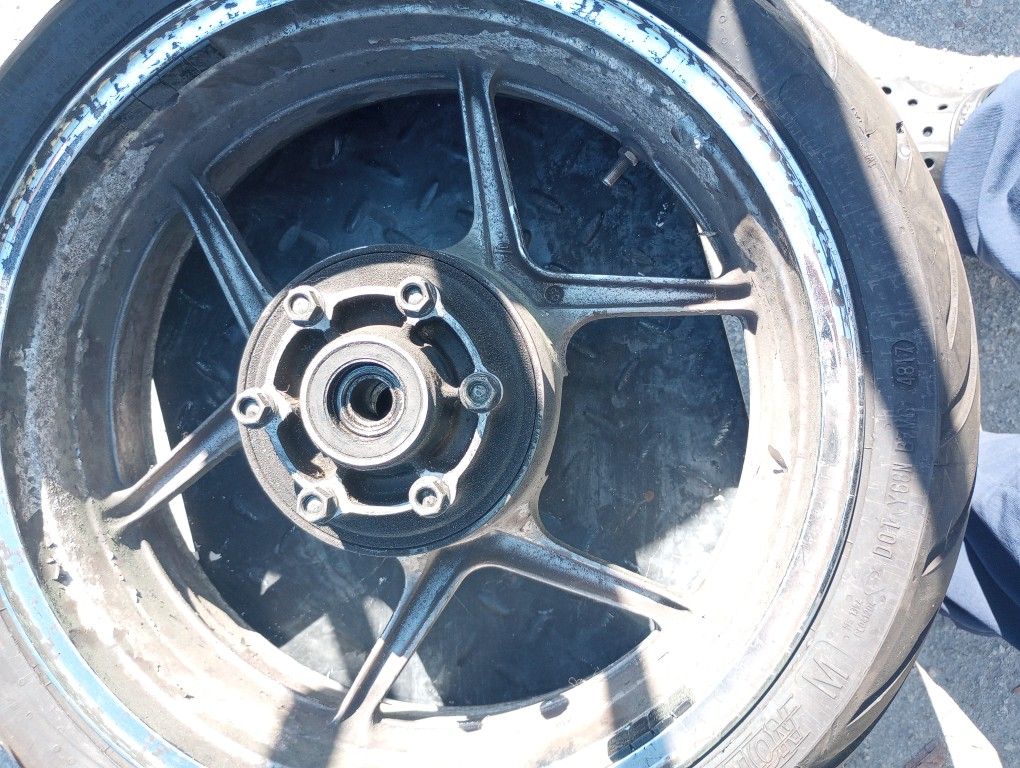 06 Kawasaki ZX-10 ZX10 Front & Rear Rim Rims Wheel Wheels - Pitted