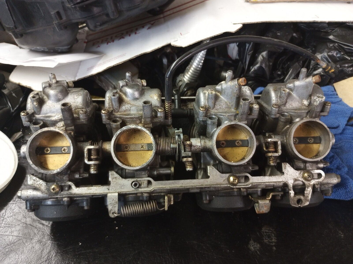 93 - 03 Kawasaki Ninja ZX6 ZX-6 Ninja 600 zx6e Carbs Carburetor throttle body set #1