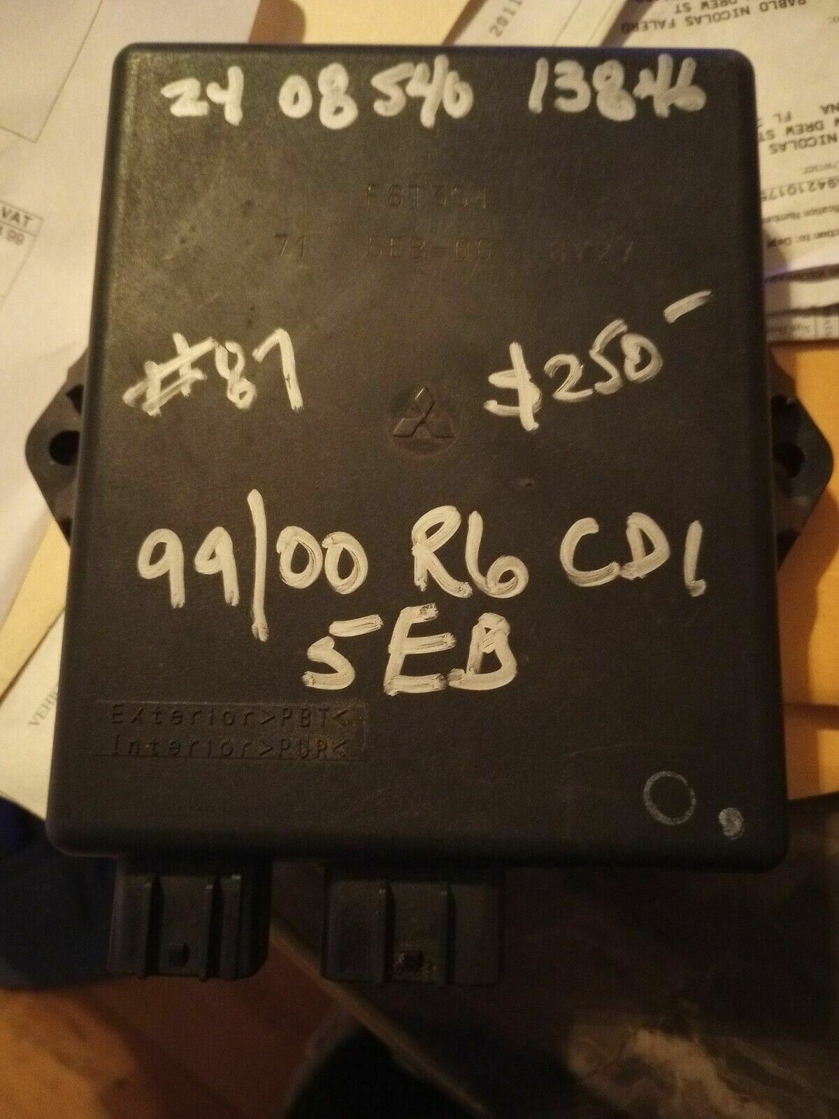 SOLD 99 - 02 Yamaha R6 CDI ECU ECM Computer 2 Plug Tested good