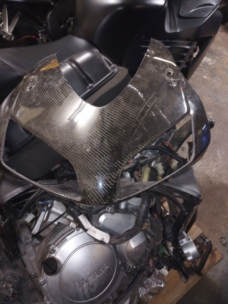 03 04 Honda CBR600RR 600RR CBR 600 RR Upper Front Fairing Plastic Carbon Fiber