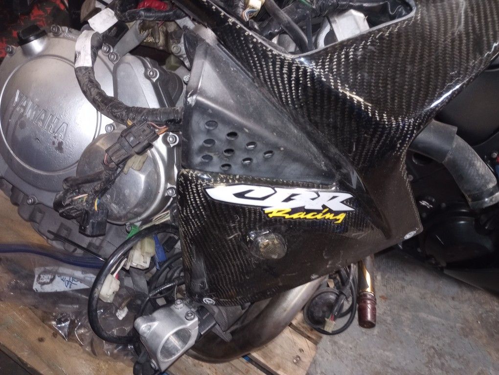 03 04 Honda CBR600RR 600RR CBR 600 RR Upper Front Fairing Plastic Carbon Fiber
