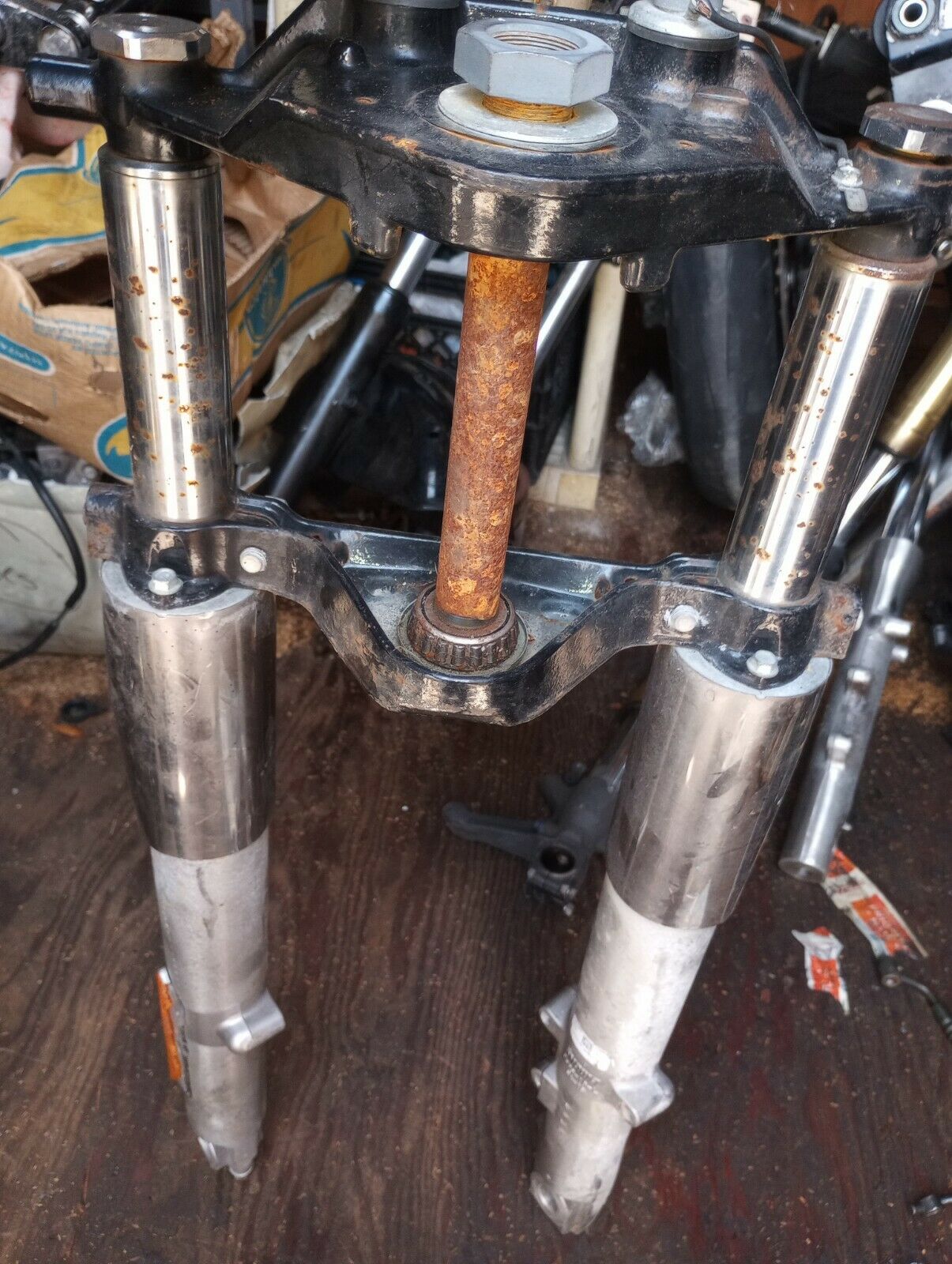1995 Harley Electra Glide FLHT Front Forks Suspension some rust clean b4 ship