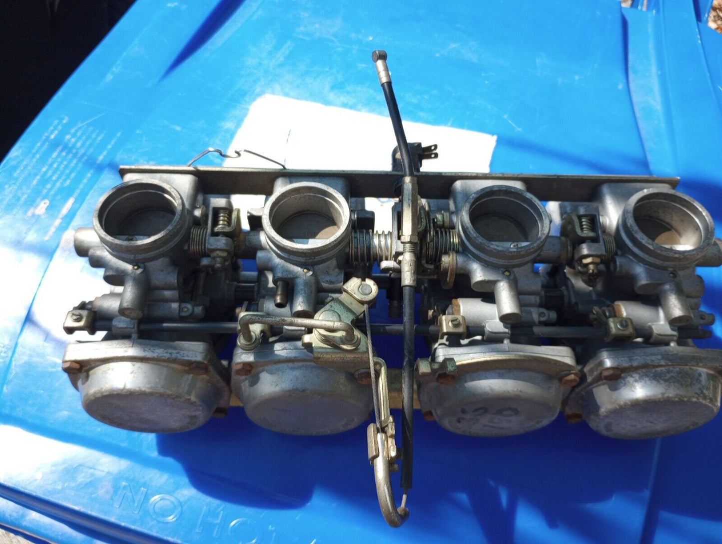 SOLD SOLD Suzuki GS1100E GS1100 GS 1100 Carburetors Carbs pretty clean been in garage for 35 years
