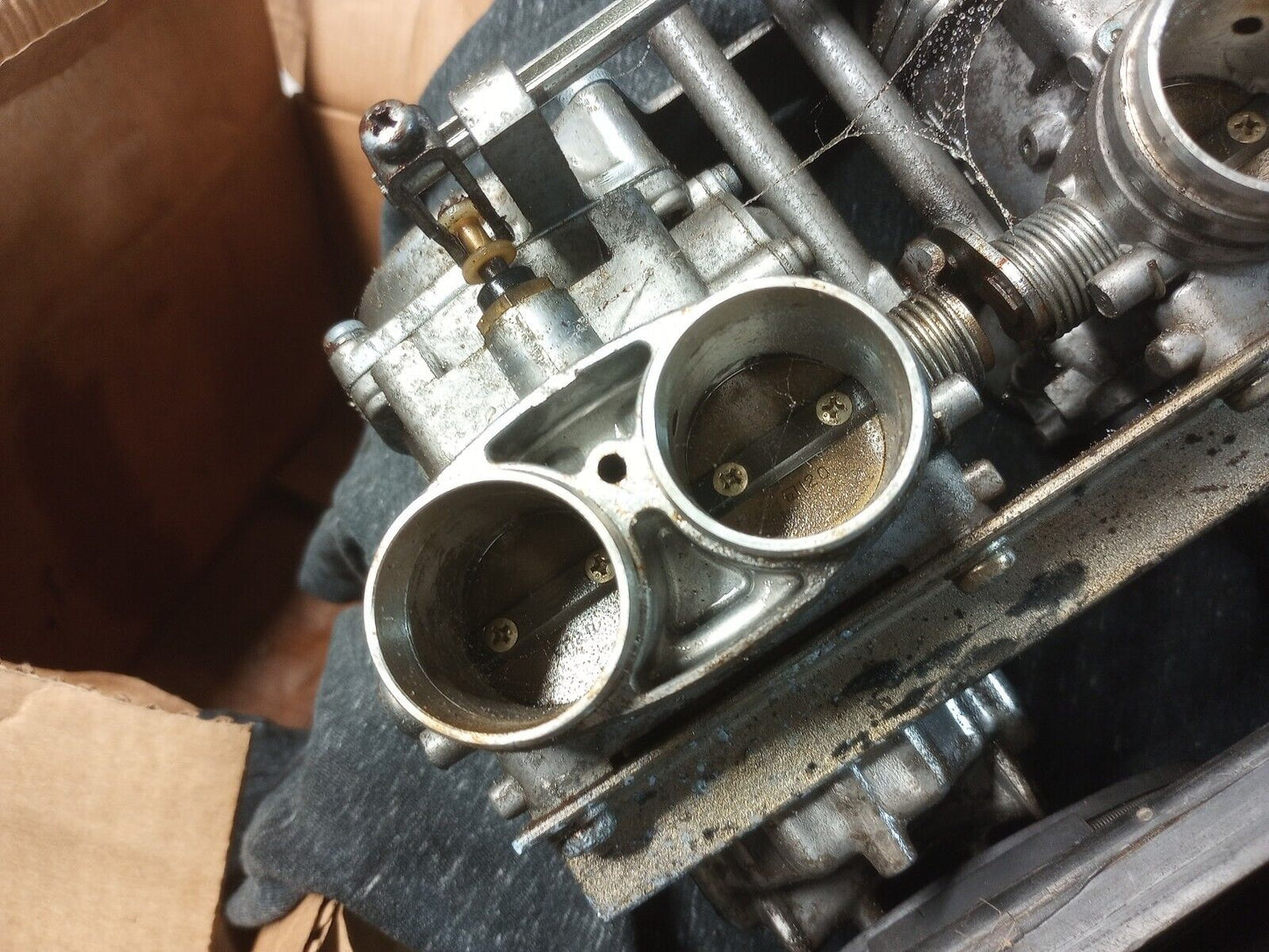 Kawasaki KZ1300 KZ 1300 carburetor carbs carburetors Mikuni sitting 20 years in my shop