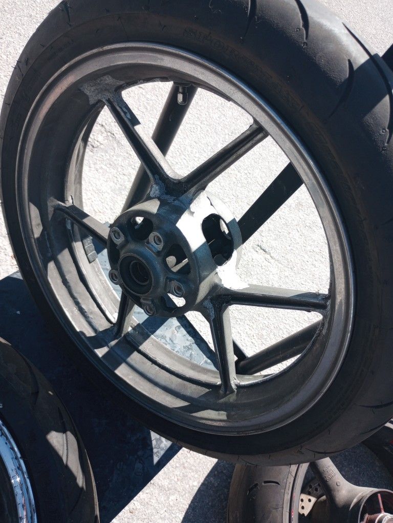 06 Kawasaki ZX-10 ZX10 Front & Rear Rim Rims Wheel Wheels - Pitted