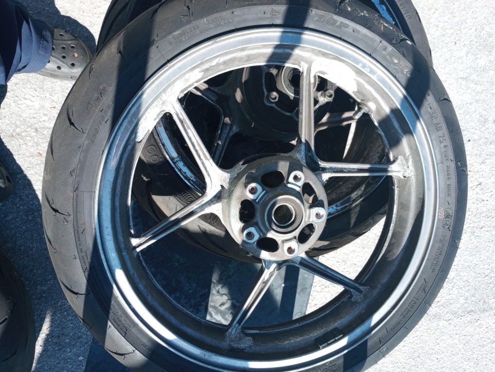 06 Kawasaki ZX-10 ZX10 Front & Rear Rim Rims Wheel Wheels - Pitted