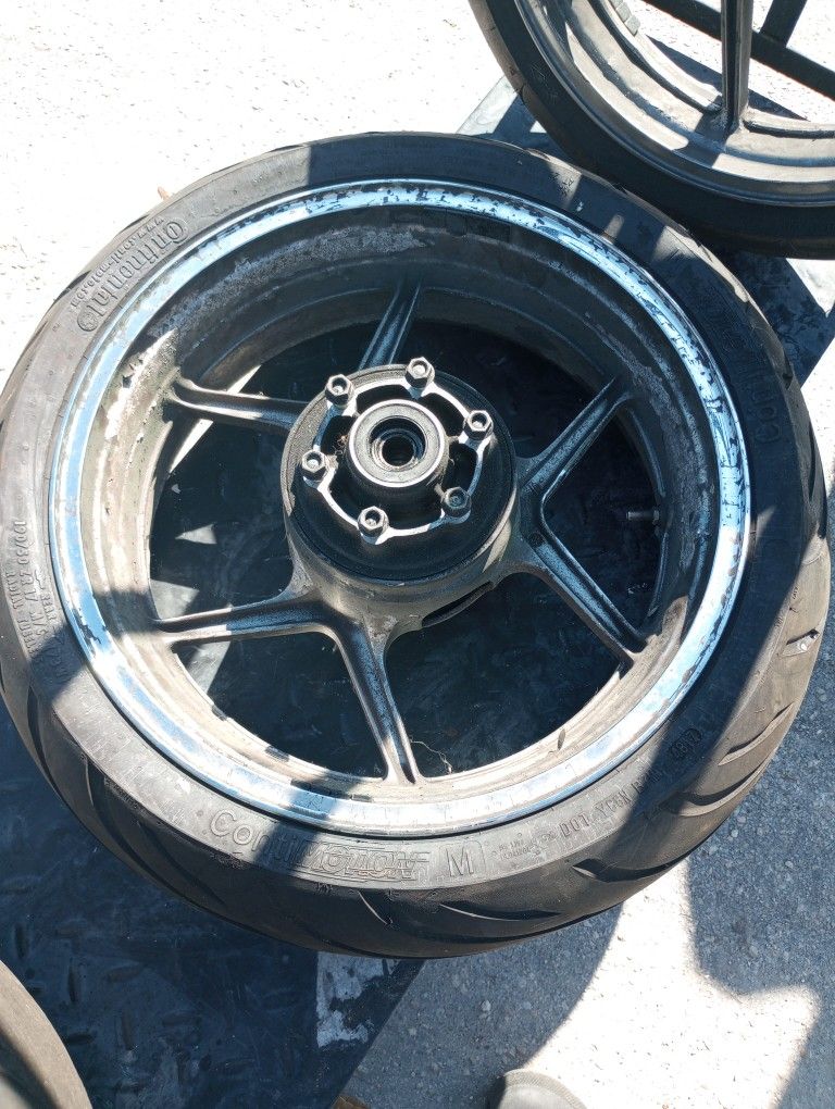 06 Kawasaki ZX-10 ZX10 Front & Rear Rim Rims Wheel Wheels - Pitted