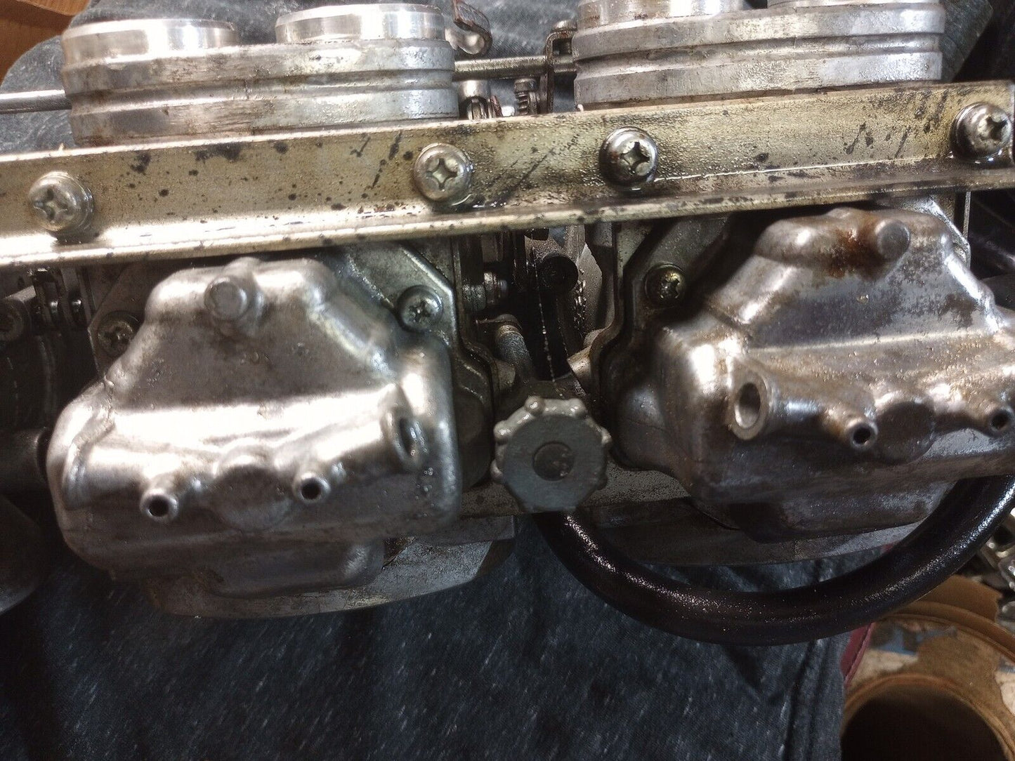 Kawasaki KZ1300 KZ 1300 carburetor carbs carburetors Mikuni sitting 20 years in my shop