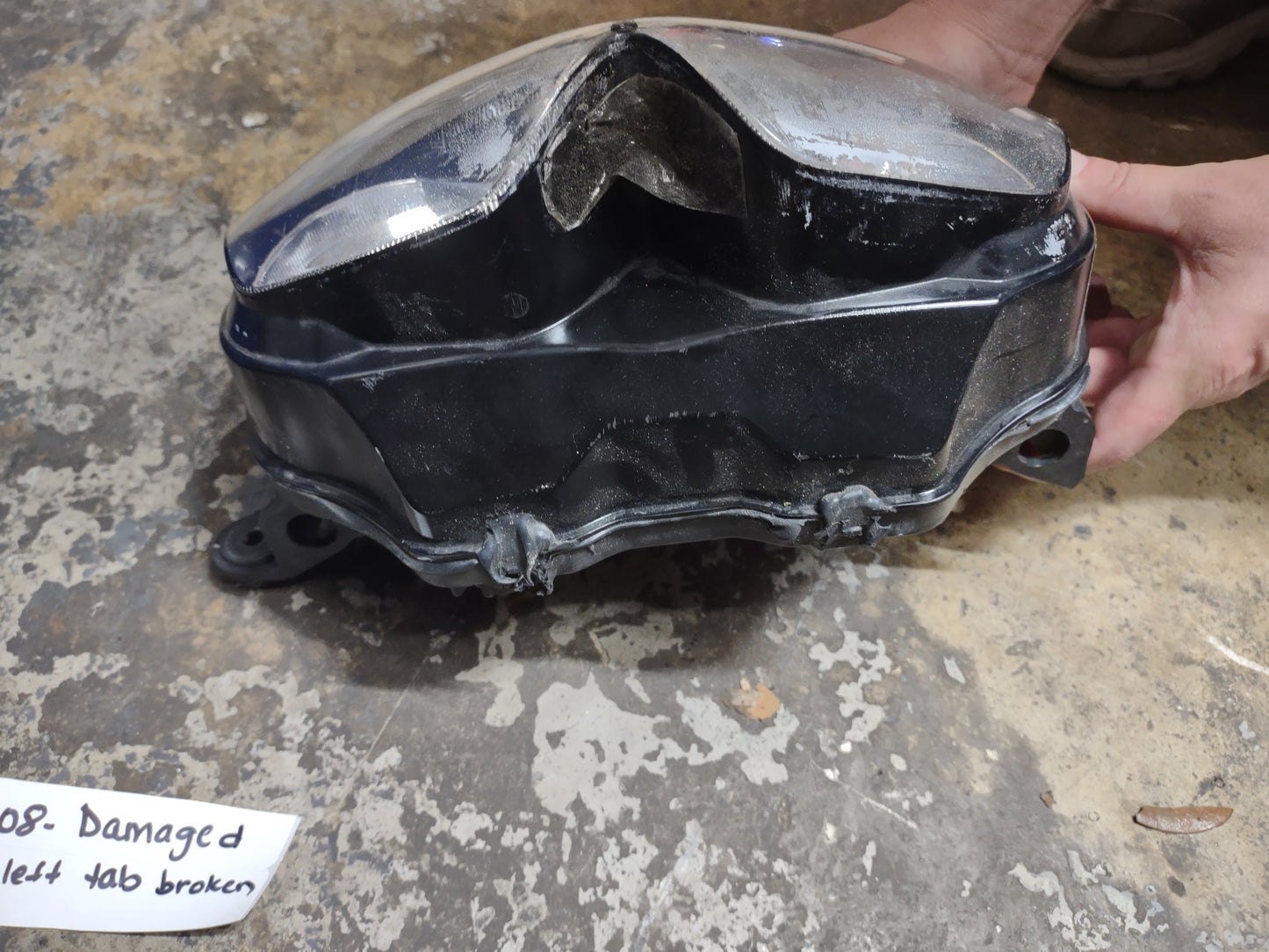 2008 - 2012 Kawasaki EX250 Ninja 250 Headlight Head Light Lamp EX 250 - Damaged