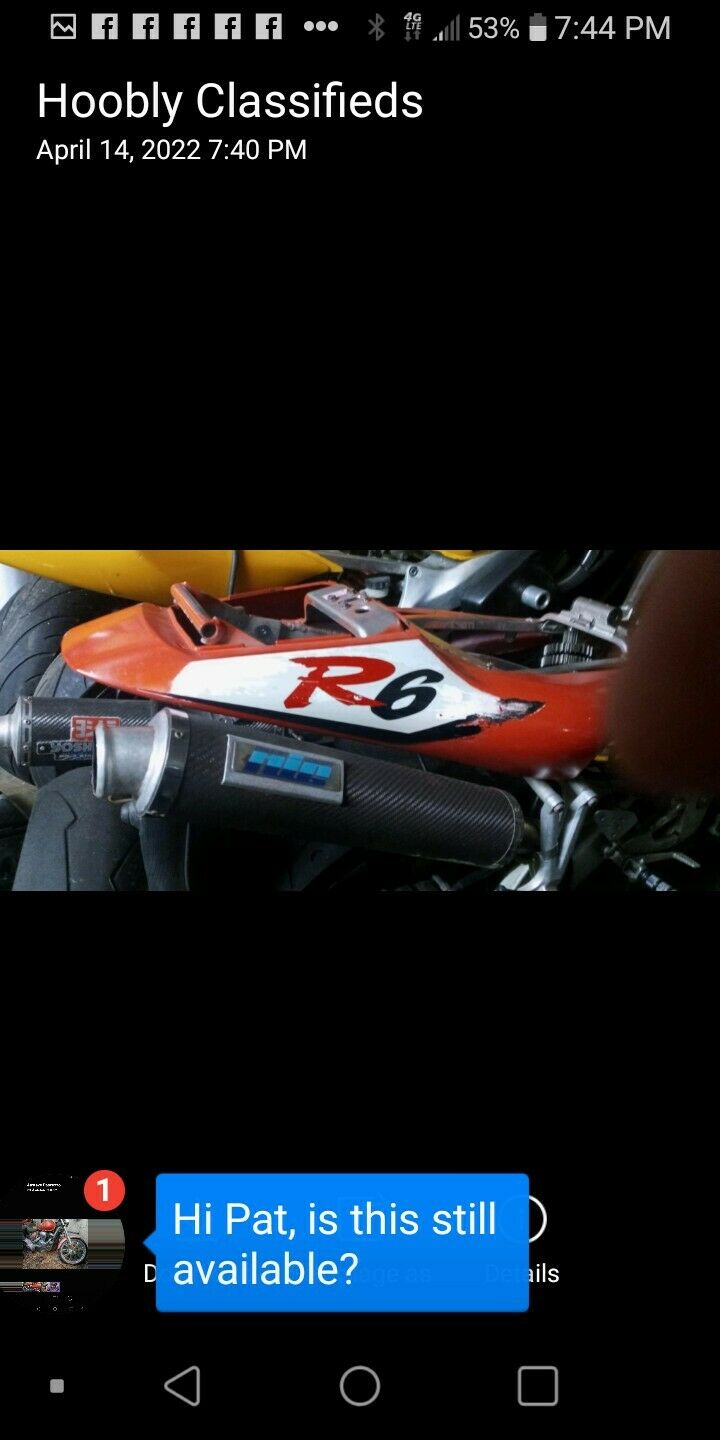 98 99 00 01 Yamaha YZF-R6 Aftermarket Exhaust Muffler Tips Silencer Slip On Pipe