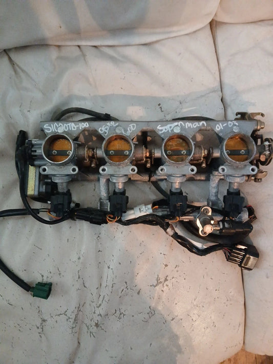 01-03 Suzuki GSXR 600 Throttle Bodies OEM Complete Set GSXR600